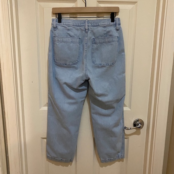 J. Crew Straight Leg Cropped Button Fly Jeans Light Wash Size 29P - Picture 3 of 10